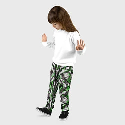 Брюки детские Зелёная кибернетическая броня, цвет: 3D-принт — фото 2