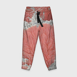Брюки детские Красные и белые кораллы, цвет: 3D-принт