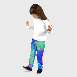 Брюки детские Разноцветные фигуры, цвет: 3D-принт — фото 2