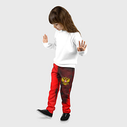 Брюки детские Россия герб спорт краски, цвет: 3D-принт — фото 2