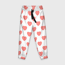 Детские брюки Розовые сердца фон