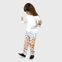 Брюки детские Мем капибара и мандарины, цвет: 3D-принт — фото 2