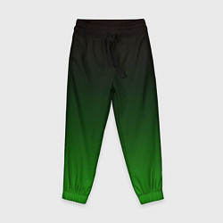 Детские брюки Чёрно зелёный градиент