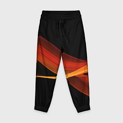 Брюки детские Красные оранжевые абстрактные полосы, цвет: 3D-принт