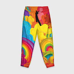 Детские брюки Радужные яркие волны
