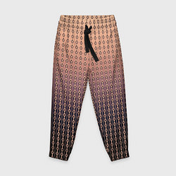 Брюки детские Полосы цепочки градиент тёмный персиковый, цвет: 3D-принт