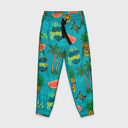 Брюки детские Enjoy summer pattern - pineapple, цвет: 3D-принт
