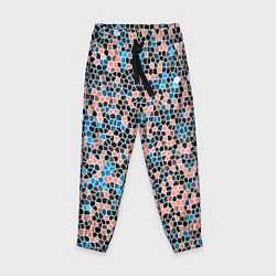 Детские брюки Паттерн мозаика бирюзово-розовый