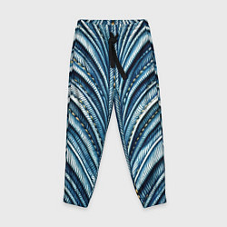 Брюки детские Вышивка линий на джинсах, цвет: 3D-принт