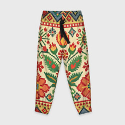 Брюки детские Славянский узор и орнамент, цвет: 3D-принт
