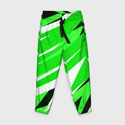 Детские брюки Geometry stripes green