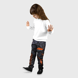Брюки детские KTM - плиты с эффектом свечения, цвет: 3D-принт — фото 2