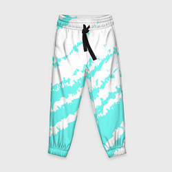Брюки детские The color is light blue and white, цвет: 3D-принт