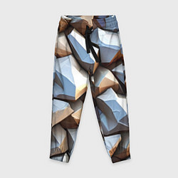 Брюки детские Каменно металлическая абстракция, цвет: 3D-принт