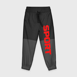Брюки детские Sport красными на сером, цвет: 3D-принт