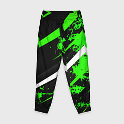 Брюки детские Color black and green, цвет: 3D-принт