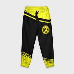 Брюки детские Borussia жёлтые полосы, цвет: 3D-принт