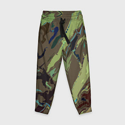 Брюки детские Абстракция тон хаки, цвет: 3D-принт