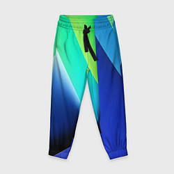 Брюки детские Color blue green, цвет: 3D-принт