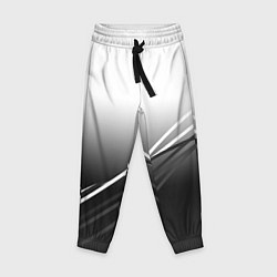 Брюки детские Градиент с полосами из белого в тёмный, цвет: 3D-принт