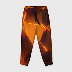 Брюки детские Оранжевые объемные пластины, цвет: 3D-принт