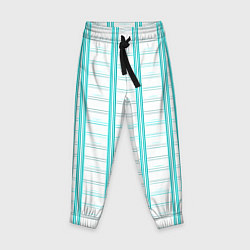 Брюки детские Color white cage, цвет: 3D-принт