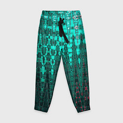 Брюки детские Нефритовый зелёный абстракция, цвет: 3D-принт