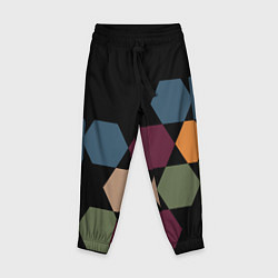 Брюки детские Honeycombs autumn colors, цвет: 3D-принт