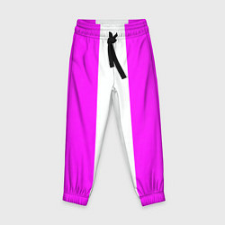 Брюки детские Color white and pink, цвет: 3D-принт
