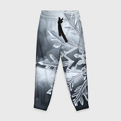 Брюки детские Снежинка на черно белое, цвет: 3D-принт