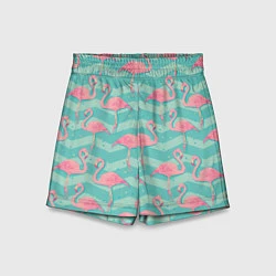 Шорты детские Flamingo Pattern, цвет: 3D-принт