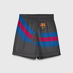Шорты детские Barcelona FC: Dark style, цвет: 3D-принт