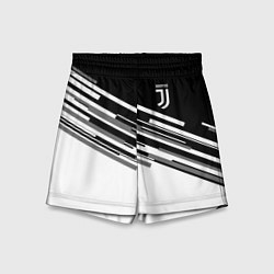 Шорты детские FC Juventus: B&W Line, цвет: 3D-принт