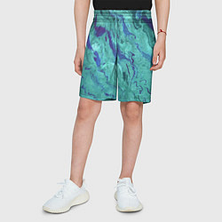 Шорты детские Мраморные разводы, цвет: 3D-принт — фото 2