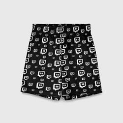 Детские шорты Twitch: Black Pattern