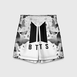 Детские шорты BTS: Grey Butterflies