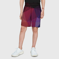 Шорты детские Полигональный фон, цвет: 3D-принт — фото 2