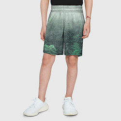 Шорты детские Туманный лес, цвет: 3D-принт — фото 2