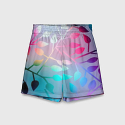 Шорты детские Листья, цвет: 3D-принт