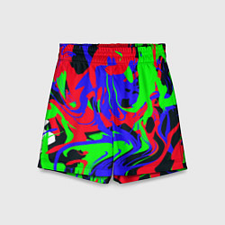 Шорты детские Абстрактные краски, цвет: 3D-принт