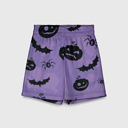 Детские шорты Фиолетовый хэллоуин