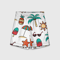 Шорты детские На отдыхе, цвет: 3D-принт