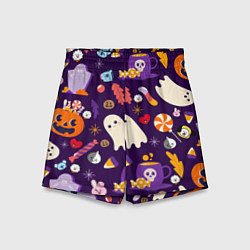 Детские шорты HALLOWEEN BTS BT21 PATTERN БТ21 БТС ХЕЛЛОУИН