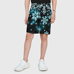 Шорты детские Космические снежинки, цвет: 3D-принт — фото 2