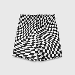 Детские шорты Черно-белая клетка Black and white squares