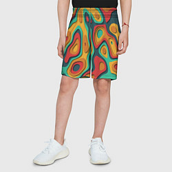 Шорты детские 3D узор Color, цвет: 3D-принт — фото 2