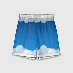 Шорты детские Полёт в облаках, цвет: 3D-принт