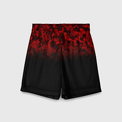 Детские шорты BLACK RED CAMO RED MILLITARY