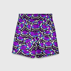 Детские шорты Geometry Dash: Violet Pattern