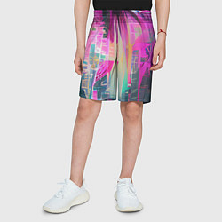 Шорты детские Кибер романтика, цвет: 3D-принт — фото 2